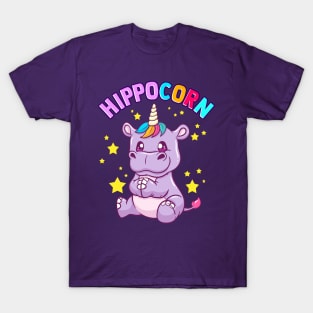 Hippocorn Hippo Unicorn T-Shirt